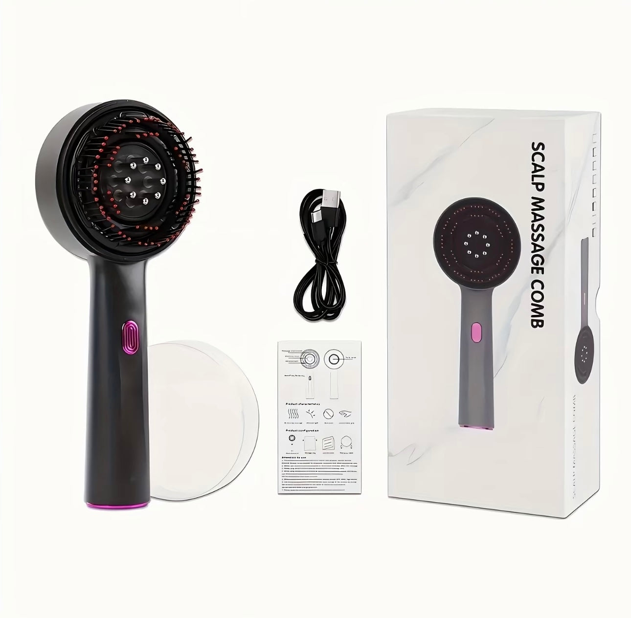 Scalp Massager with Red Light Therapy Hair Brush