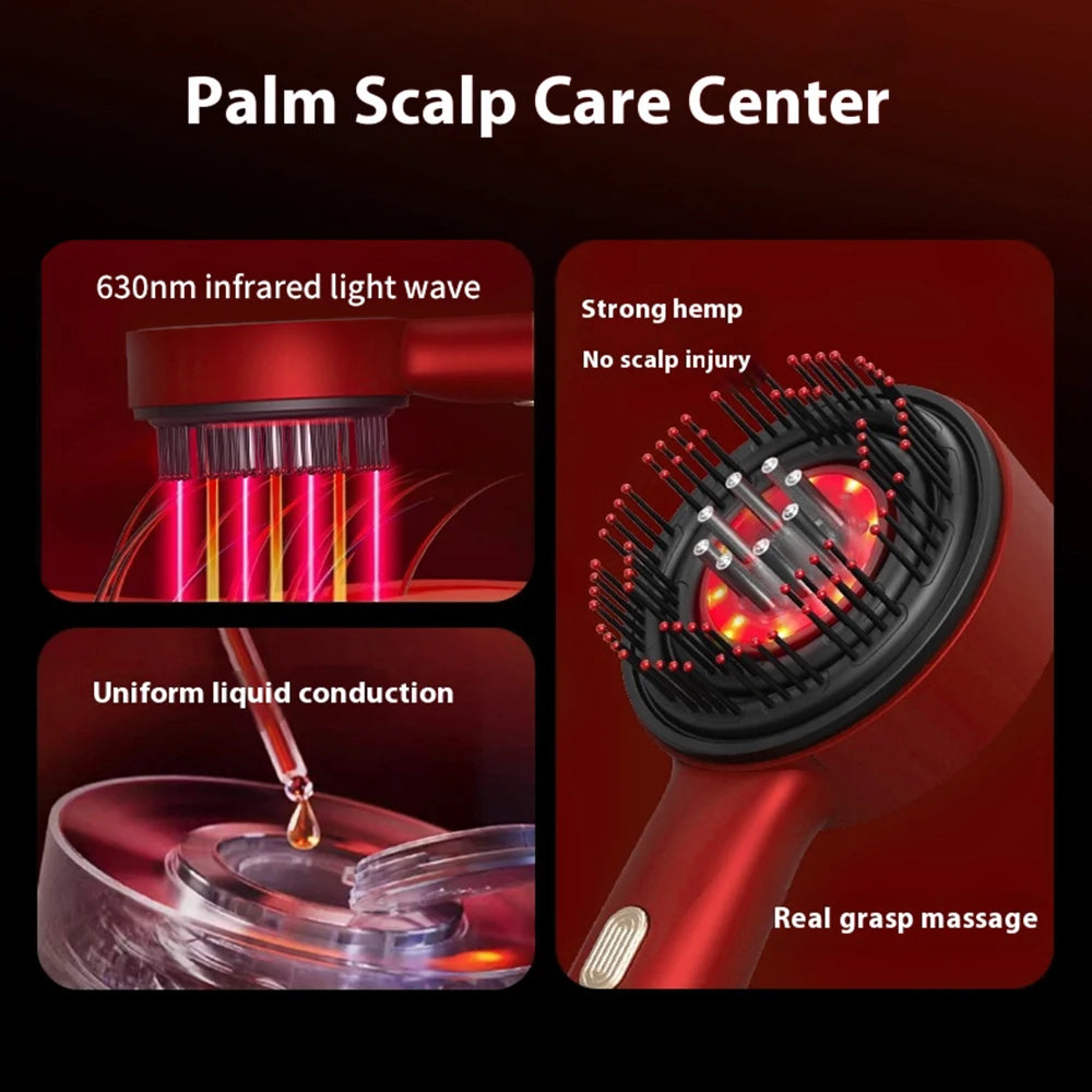 Scalp Massager with Red Light Therapy Hair Brush