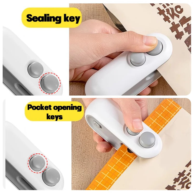 Rechargeable Mini Bag Sealer – 2-in-1 Heat Sealer & Cutter