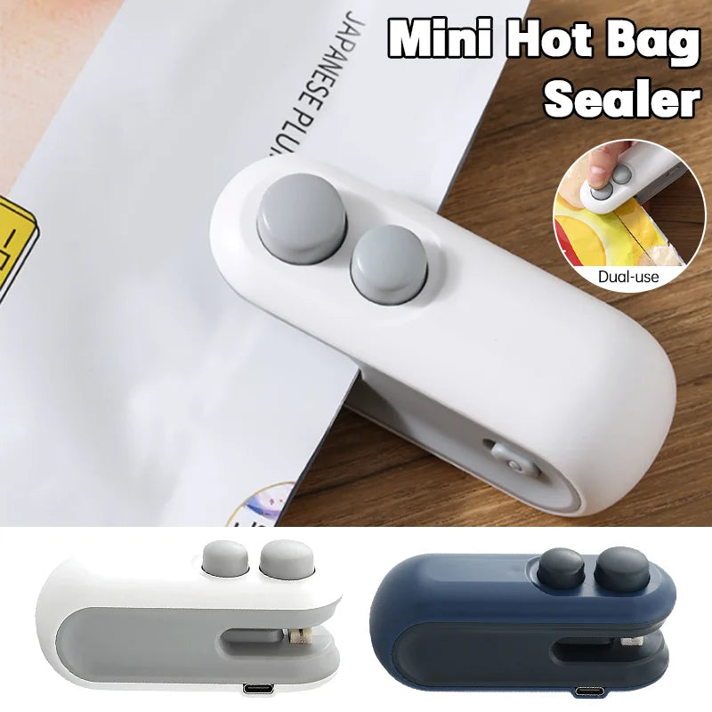 Rechargeable Mini Bag Sealer – 2-in-1 Heat Sealer & Cutter