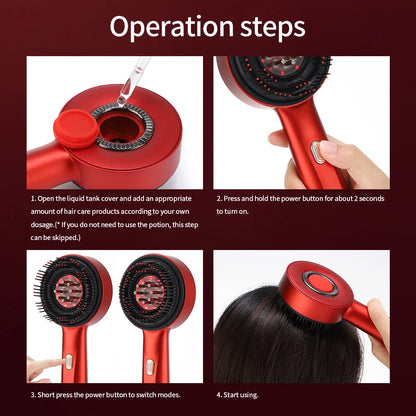 Scalp Massager with Red Light Therapy Hair Brush